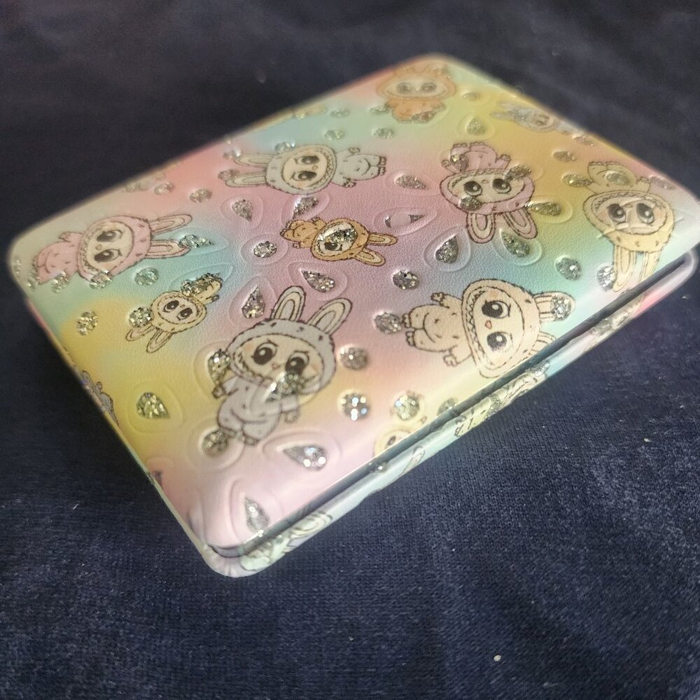 Labubu Monster makeup compact or pocket mirror with crystals NEW 3.5x2.5 inches